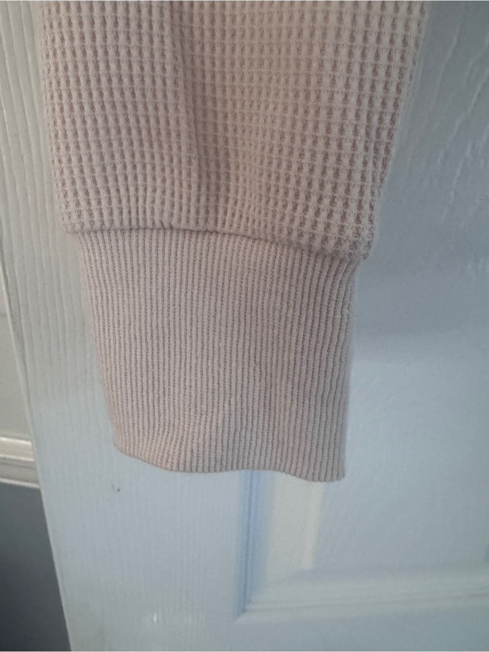 Waffle-Knit Long Sleeve Top Cropped for Women Staple Shirt - Picture 6 of 13